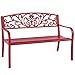 Best Choice Products Patio Garden Bench Park Yard Outdoor Furniture Steel Frame Porch Chair, 50