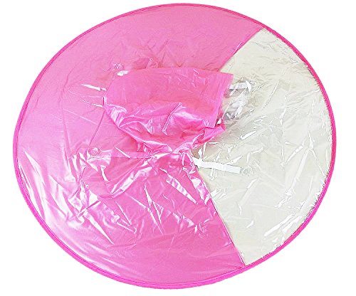 VenusCare Kids Umbrella Hat UFO Portable Headwear Foldable Hands Free Pink (Small)