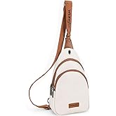 Wrangler Small Sling Bag for Women, Leather Crossbody Bags Cross Body Purse Fanny Packs with Adjustable Strap for Gift