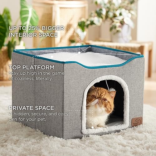 Bedsure Cat Beds for Indoor Cats Large Cat Cave for Pet Cat House