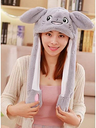 Cute Animal Plush Bunny Hat Funny Moving Up Down Ears Hat for Kids Girls Gifts