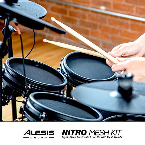 Alesis Nitro Mesh Kit Electronic Drum Set with Quiet Mesh Pads, USB