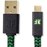 KontolFreek 12 feet Micro USB Performance Gaming Cable (Green) for PlayStation 4 (PS4) and Xbox One Controller