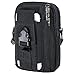 StyleZ Tactical Molle Pouch Compact EDC Utility Gadget Belt Waist Bag with Cell Phone Holster Holder for iPhone 8 Plus (Black)