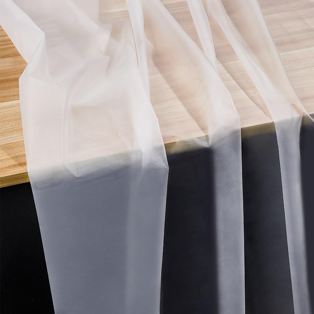 NBEADS 122cm Wide Translucent Fabric, 0.2mm Thick Frosted Windproof Waterproof Film Material for Raincoat DIY Perspective Clothing Sewing Craft Decoration