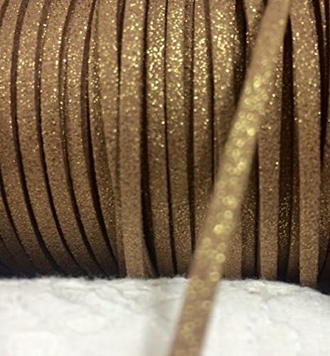 Metallic Gold Faux Suede Leather Cord, Leather String Cord, DIY Cord Supplies, Faux Suede Lace, Vegan Suede Cord, bracelet cord 3mm Price Per 12 Yards
