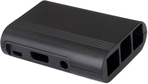perfk Caja De Carcasa Negra Protección De Caja De Cubierta De Carcasa para Raspberry Pi 2 Modelo B +