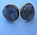 Summerfield Collection Antiqued Gold-tone Faux Druzy Stone Stud Earrings 12mm (Gray)
