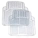 OxGord Ridged All-Weather Rubber Floor-Mats - Waterproof Protector for Spills, Dog, Pets, Car, SUV, Minivan, Truck - 4-Piece Set Clear