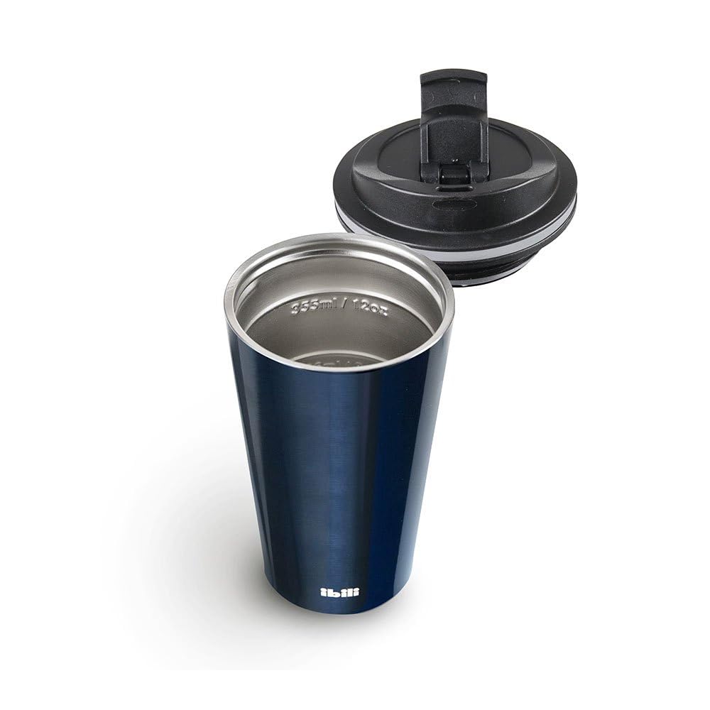 IBILI Thermos Flask, Blue, 280 ml, Stainless Steel, Double Wall, Reusable, Coffee Cup