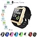 [Prime] U8 Bluetooth V4.0 Bluetooth Wrist Smart Watch WristWatch UWatch for IOS Android iPhone 4/4S/5/5C/5S Samsung S2/S3/S4/Note 2/Note 3 HTC Sony Blackberry (Gold)