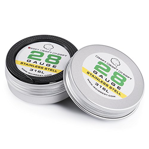 Stainless Steel 316L 28 Gauge Grade 316L Wire 30' Roll - 28 AWG / 0.32mm (28)