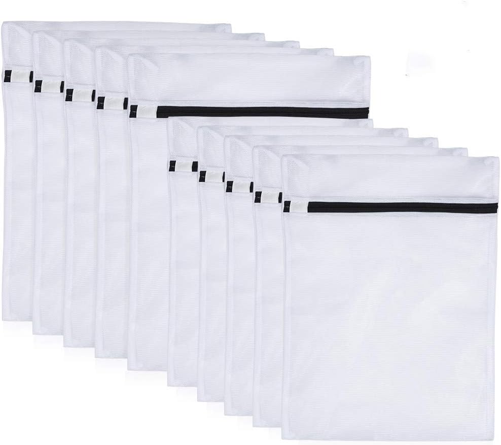 PaiTree 10er-Pack Wäschesäcke für Waschmaschine, Robuste Wäschebeutel aus Netzstoff mit Reißverschluss, Wäschenetze für Delikat, Blusen, BHs, Strumpfwaren, Unterwäsche, Dessous und Babykleidung