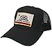 California Embroidered Iron On Patch Snapback Trucker Mesh Cap - Black