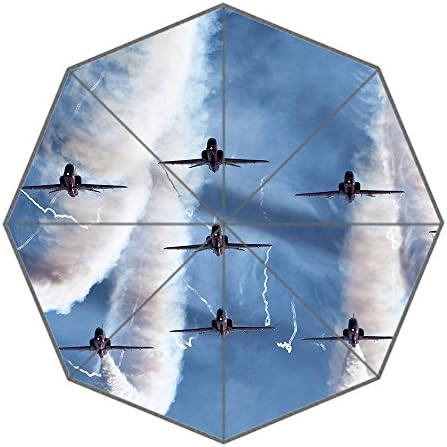 QYOU Custom Colorful Airplane Sky Folding Travel Umbrella Outdoor
