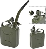 Bonnlo 5L Fuel Oil Storage Can Metal Petrol Diesel Tank with Spout view 3