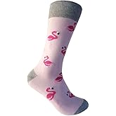 Triple M Plus Men's Cotton Pink Dress socks,One size fits most men; Sock Size 10-13.