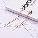 Fashion Long Tassel Lucky Clover Linear Stud Dangle Drop Earrings For Women