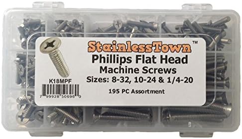 Stainless Steel Phillips Flat Machine Screw Kit #K18MPF