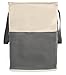 BirdRock Home Square Cloth Laundry Hamper with Handles - Dirty Clothes Sorter - Easy Storage - Foldable - Grey and White Canvas