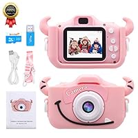 BeeTwo Kids Digital Cameras, 2.0 Inches IPS Screen 12MP HD Kids Video Camera Children Toy Camera Mini Cartoon Camcorder for 3-12 Years Boys Girls with 32GB SD Card