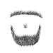 ExGizmo Human Hair Fake Face Beard and Mustache Black Costume Beard for Men Realistic Makeup Lace Invisible False Beards Halloween Costume False Mustache and Gotatee