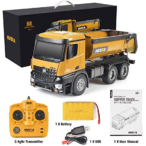 Hging ENGINEERING Dump-LKW-Fernbedienung Auto 1/14 Scale-Muldenkipper, 10-Kanal-Upgrade volle funktionale Baufahrzeuge… – Bild 7