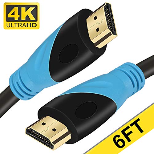 VIVK HDMI Cable - 6 feet cord Compatible with UHD TV, 4K,Ultra HD,3D,1080p,ARC,PS4,Xbox,HDTV,High Speed Ethernet and Audio Return Channel(6 ft)