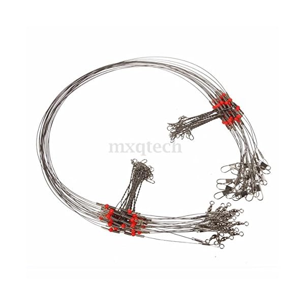 20pcs-Wire-Trace-Leader-Rig-Stainless-Steel-2-Arm-Fishing-Rigs-Tackle-Lure-Swivel