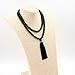 OVALBUY 8mm 108 Black Heat Treated Agate Beads Buddhist Prayer Mala Necklace