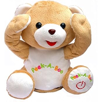 Bo-Toys Cute Peek-a-Boo Teddy Bear Animated Stuffed Plush Animal