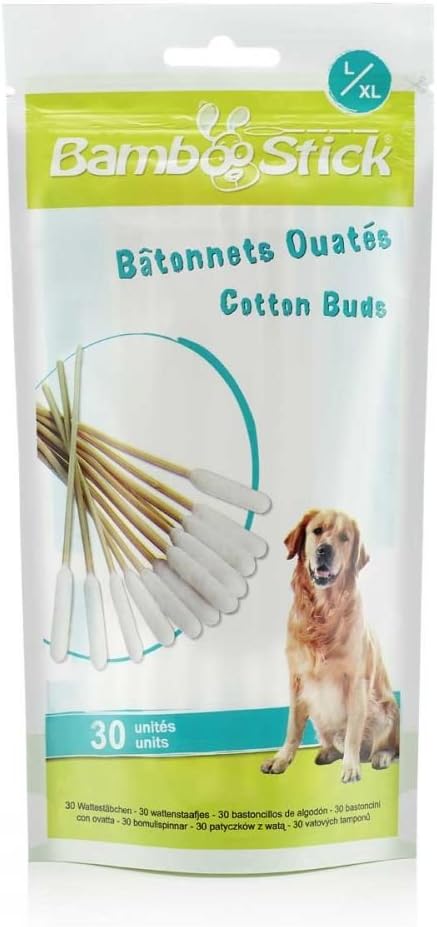 JAK BambooStick Pet Cotton Buds (Pack Of 30) (Large) (May Vary)