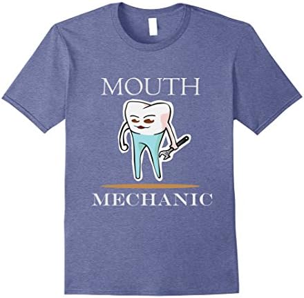 Mens Braces Orthodontist Funny Tee Shirt Gifts - Mouth Mechanic Large Heather Blue