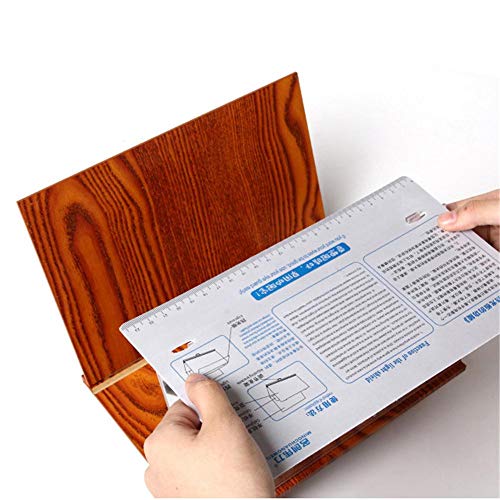 New-look Screen Magnifier, Anti-Reflective 12in Mobile Phone Screen Magnifier, 3D HD Video Amplifier Smartphone Stand with Foldable Holder Stand, Desktop Wood Bracket for All Smartphone