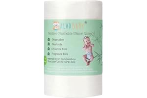 ALVABABY Diaper Liner for Baby Cloth Diapers 11.8x7.1 Inch Natural Soft Disposable Diaper Liners Fragrance Free Chlorine Free 100 Sheets
