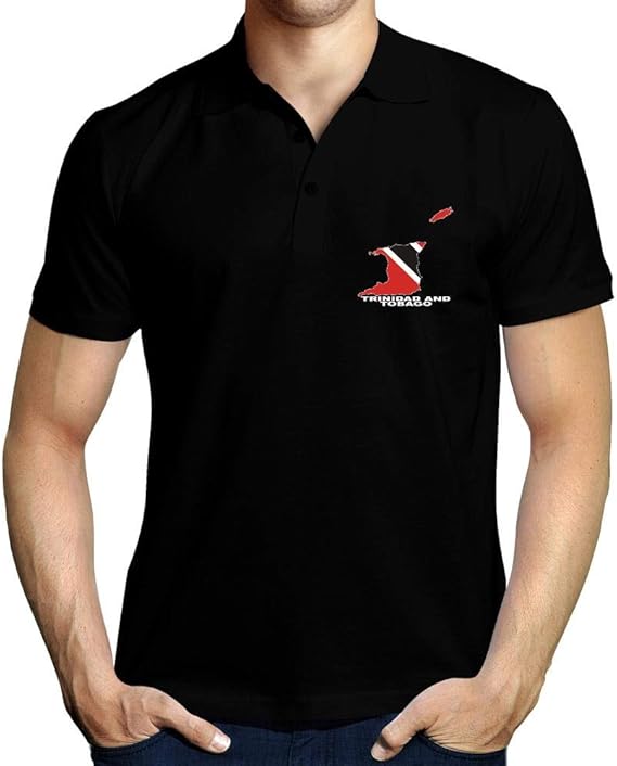 Idakoos Trinidad and Tobago Country Map Color Polo Shirt at Amazon