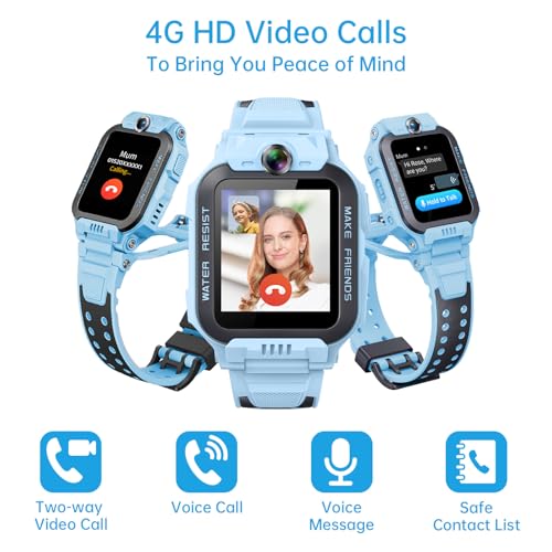 imoo Z7 Kids Smart Watch, Smart watch for Boys, Kids Smartwatch Phone with Long-lasting Video & Phone Call, Kid Watches with GPS Tracker, IPX8 Swimming Water-Resistance (Z7, Blue)