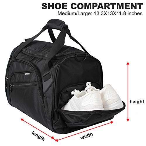 SIYUAN Gym Gear Bag, Foldable Gym Sports Bag Athletic Duffel Bags Weightlifting Boxing Shoe Compartment with Adjustable Strap,RoyalBlue,Medium - Thumbnail 7