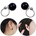 U Studs Faux Pearl Ear Crawler Earrings Cuffs Climber Ear Wrap Pin Vine Non-pierced Charms Clip On Jewelry Black Pearl