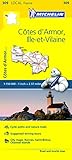 Michelin FRANCE: Côtes d'Armor, Ille-et-Vilaine Map 309 (Maps/Local (Michelin))
