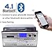HHHKD 3 Speed Bluetooth Vinyl Record Player Vintage Turntable CD & Cassette Player AM/FM Radio USB Recorder Aux-in RCA Line-Out Remote Controlthumb 3