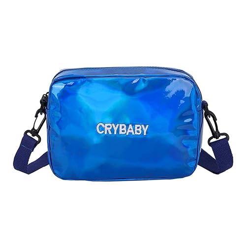 Powlance Girls Laser Crossbody Bag Fashion Lady Square Zipper Messenger Shoulder Bag