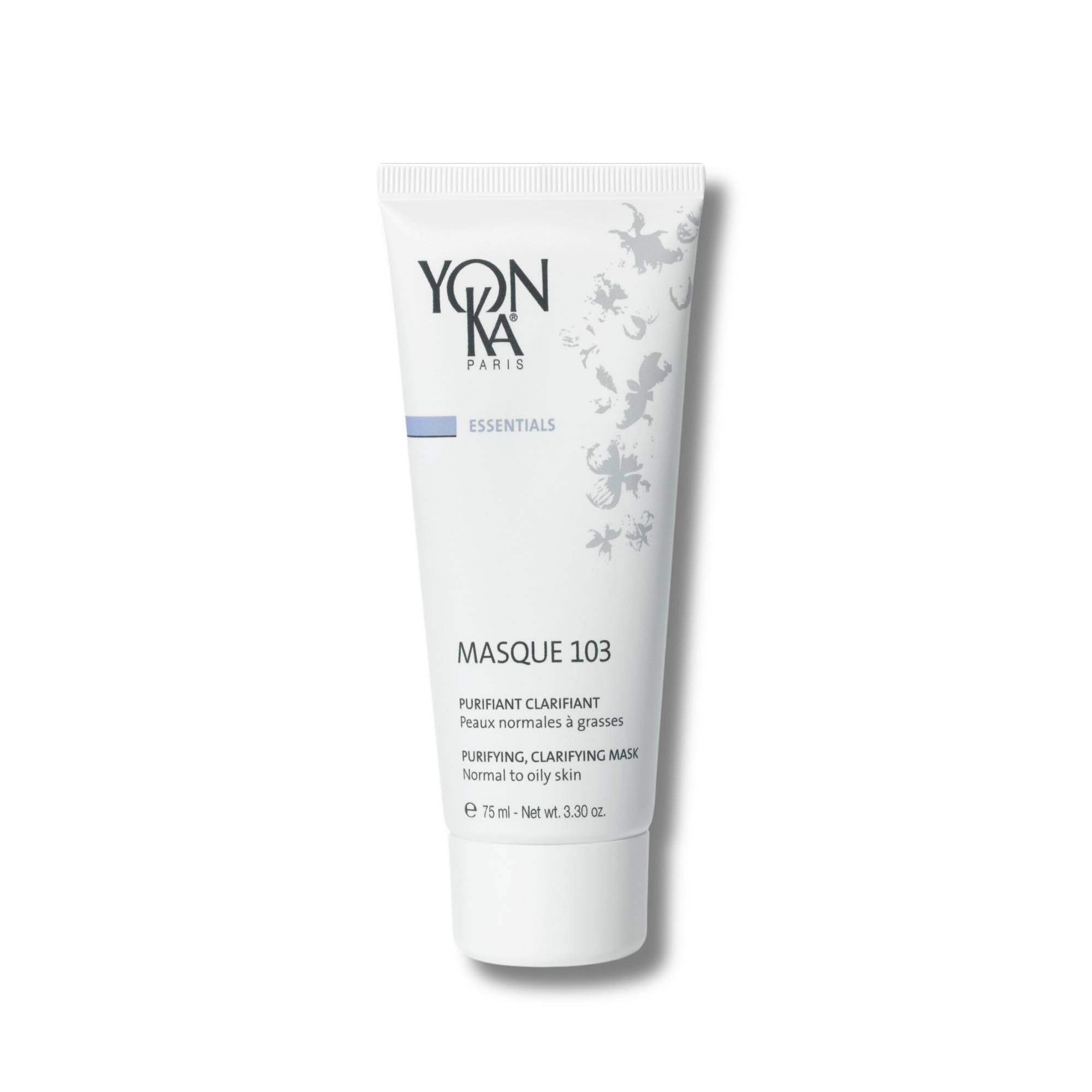 Masque103 Yonka Face Mask for Normal to Oily Skin 75ml | Detoxifying Clays and Purifying Essential Oils | Cleanses, Absorbs Excess Sebum and Shrinks Pores | For Acne and Blemishes | Water Rinse