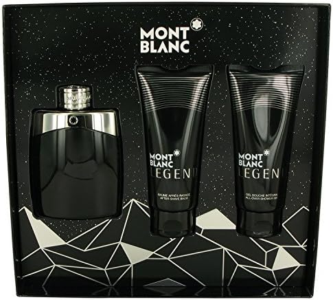 MõntBlãnc Légend Cologné For Men Gift Set -3.3 oz Eau De Toilette Spray + 3.3 oz After Shave Balm + 3.3 oz Shower Gel
