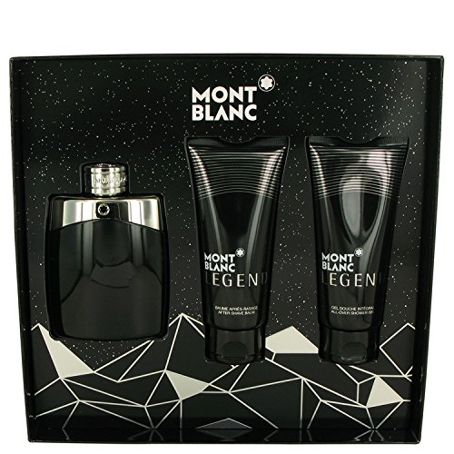 MõntBlãnc Légend Cologné For Men Gift Set -3.3 oz Eau De Toilette Spray + 3.3 oz After Shave Balm + 3.3 oz Shower Gel