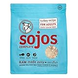 Sojos Complete Natural Grain Free Dry Raw Freeze Dried Dog Food Mix, Turkey, 8-Pound Bag