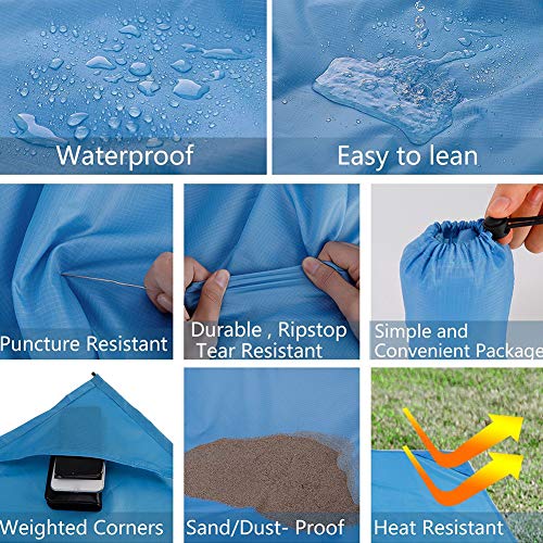TbpersicwT Home bedroom carpet door mat, Solid Color Portable Outdoor Travel Waterproof Camping Picnic Mat Beach Blanket - Grey 1.4x1.5M