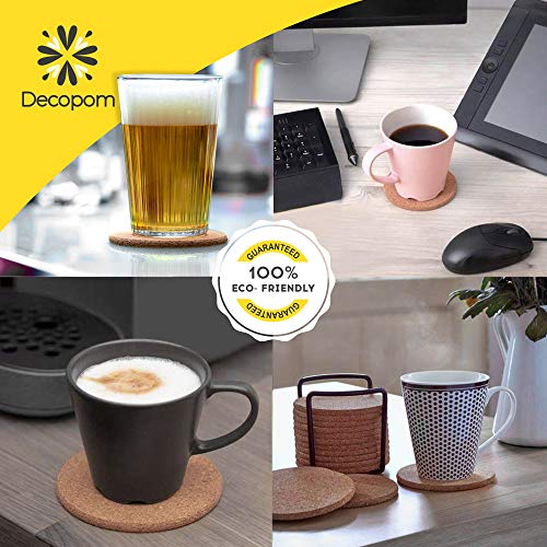 5 Natural+Coasters+Round+Holder+Storage