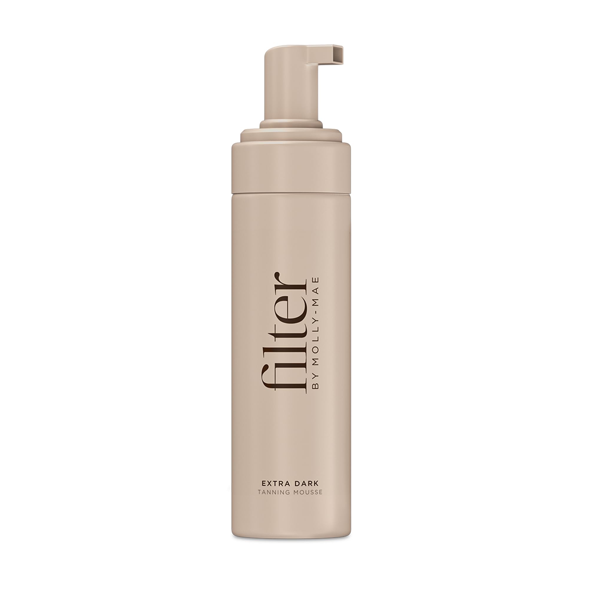 Filter by Molly-Mae Tanning Mousse | Extra Dark Shade | Streak Free Self Tan Foam | Deep Colour, Fast Developing, Skin Friendly and Moisturising Tanner with Easy Application | Cruelty Free | 200ml