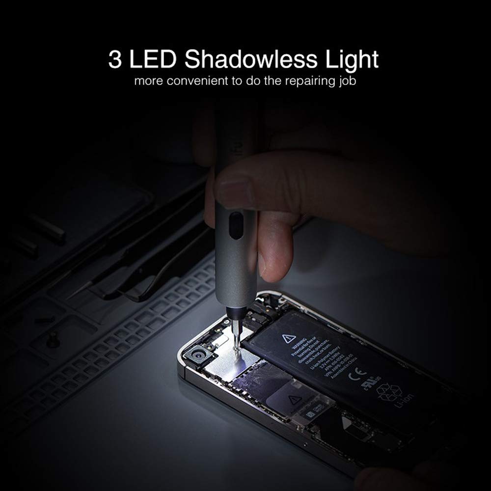 IFU 23 in 1 upgrade Lithium Precision Screwdriver With LED Light And Magnetic Mat, Electric Screwdriver Rechargeable Repair Tool kits For Most Electronics Devices